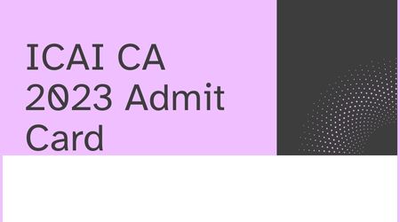 icai ca 2023 admit card out