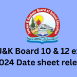 J&K Board 10 & 12 exam 2024 Date sheet released