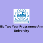 msc two year programme anna university