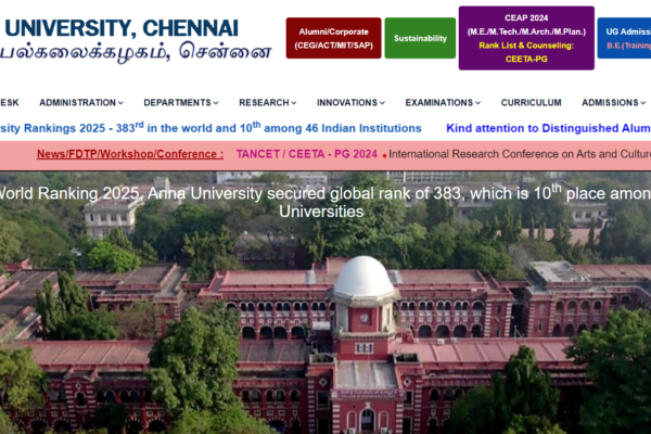 Anna University to Hire International Faculty 2024 Anna University