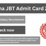 Haryana JBT Admit Card 2024