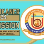 BTU Bikaner 2024 Admissions