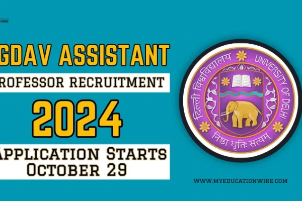 PGDAV Assistant Professor Recruitment 2024