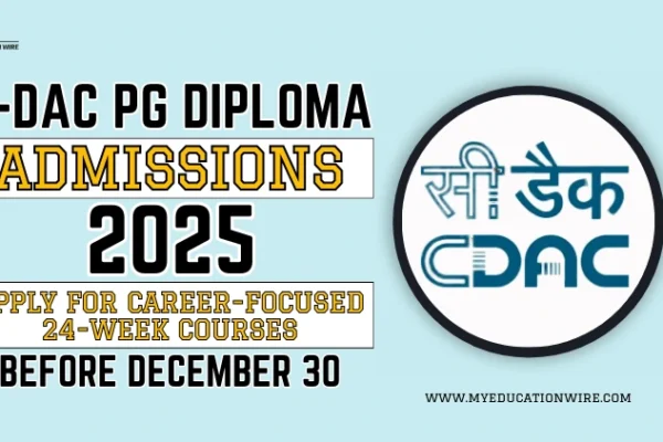 C-DAC PG Diploma Admissions 2024