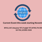 Current Event this week starting November 4