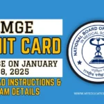 FMGE Admit Card Release on January 08, 2025