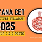 Haryana CET Architecture Syllabus 2025
