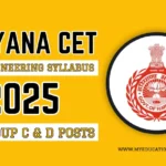Haryana CET Civil Engineering Syllabus 2025