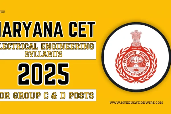 Haryana CET Electrical Engineering Syllabus 2025