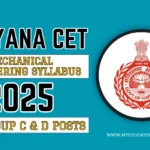 Haryana CET Mechanical Engineering Syllabus 2025