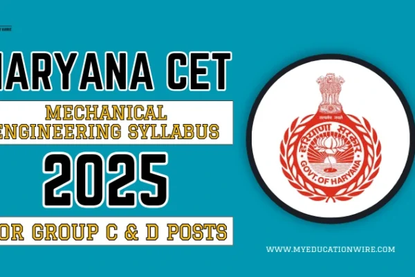 Haryana CET Mechanical Engineering Syllabus 2025