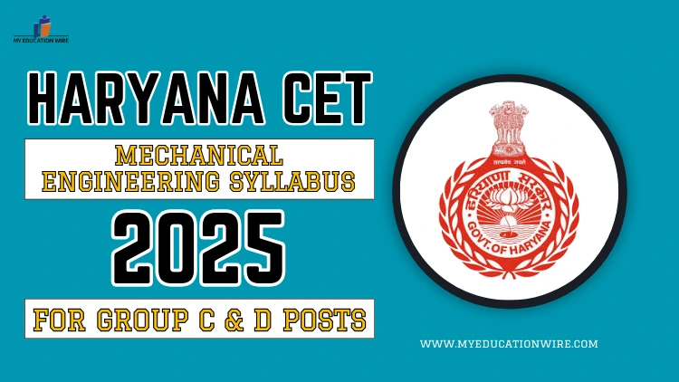 Haryana CET Mechanical Engineering Syllabus 2025