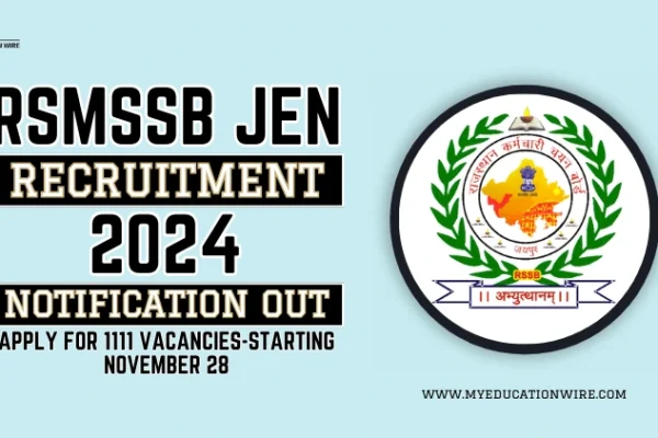 RSMSSB JEN Recruitment 2024