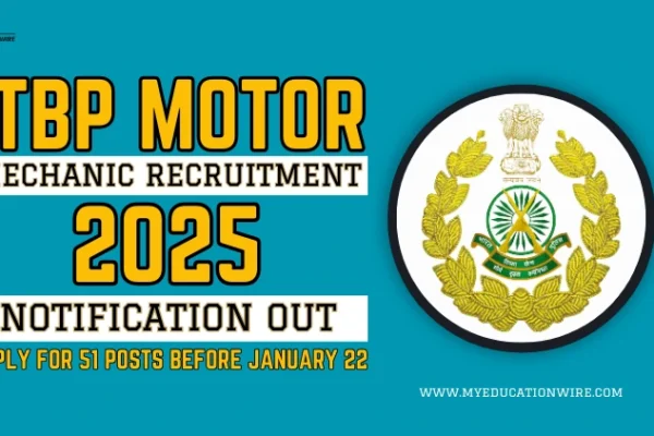 ITBP Motor Mechanic Recruitment 2024
