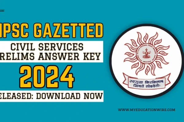 MPSC Gazetted Civil Services Prelims Answer Key 2024