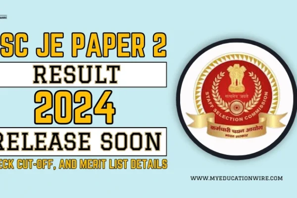 SSC JE Paper 2 Result 2024