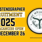 UPSSSC Stenographer Recruitment 2025