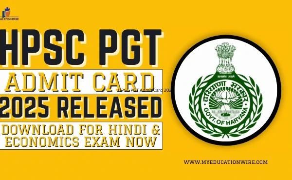 HPSC PGT Admit Card 2025