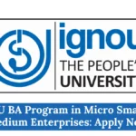IGNOU BA Program in Micro Small and Medium Enterprises