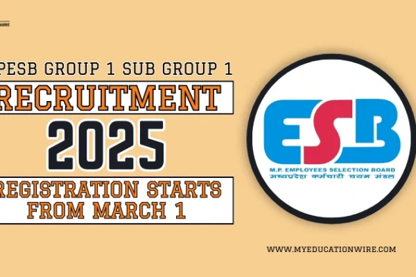 MPESB Group 1 Sub Group 1 Recruitment 2025