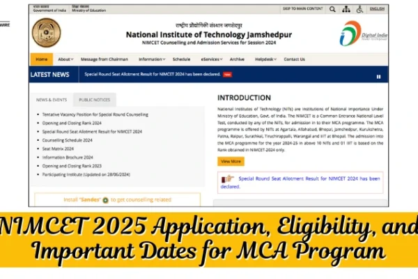 NIMCET 2025 Application