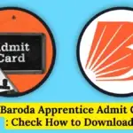 Bank of Baroda Apprentice Admit Card 2025