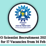 CSIR NIO Scientist Recruitment 2025