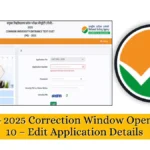 CUET PG 2025 Correction Window
