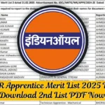 IOCL WR Apprentice Merit List 2025