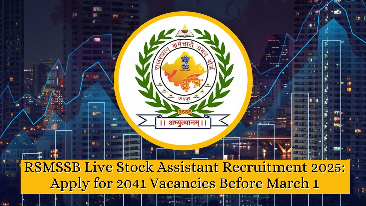RSMSSB Live Stock Assistant Recruitment 2025