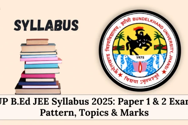 UP B.Ed JEE Syllabus 2025