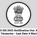UPSC IES ISS 2025 Notification
