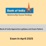 Bank of India Apprentice syllabus and Exam Pattern