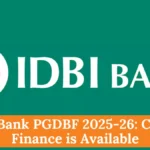 IDBI Bank PGDBF 2025-26