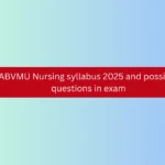 ABVMU Nursing syllabus 2025 and possible questions in exam