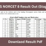 AIIMS NORCET 8 Result Out (Stage II)