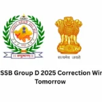 Rajasthan RSSB Group D 2025 Correction Window Opens Tomorrow