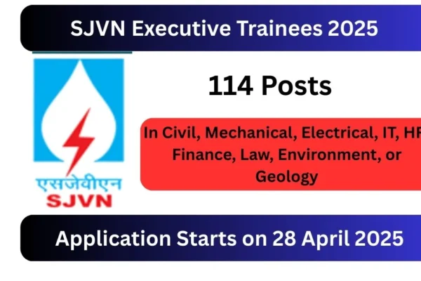 SJVN Executive Trainees 2025