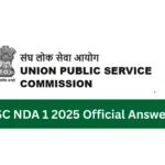 UPSC NDA 1 2025 Official Answer Key