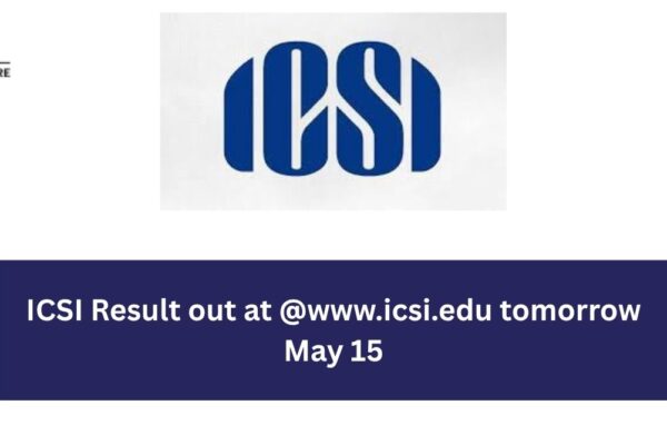 ICSI Result out at @www.icsi.edu tomorrow May 15 ICSI Result out at @www.icsi.edu tomorrow May 15