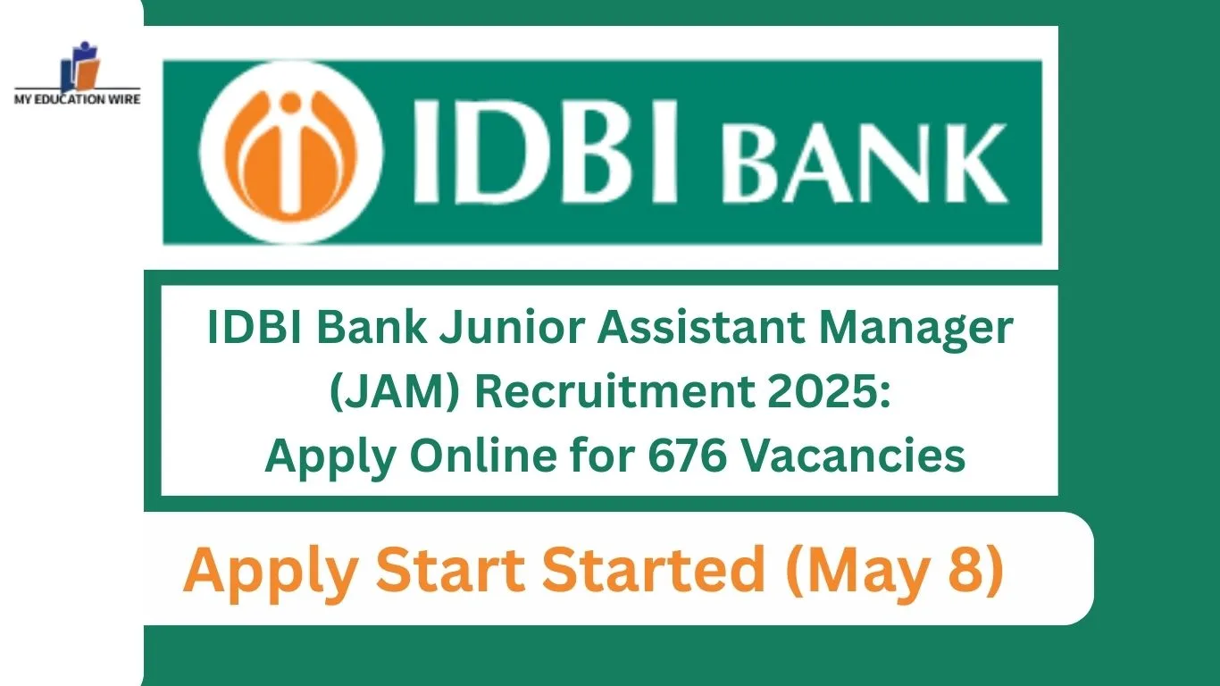 IDBI Bank Junior Assistant Manager (JAM) Recruitment 2025