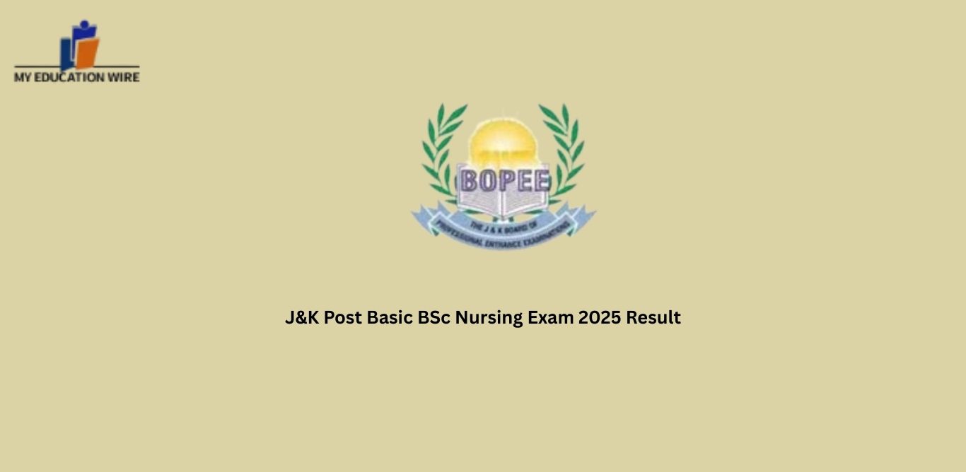 J&K Post Basic BSc Nursing Exam 2025 Result