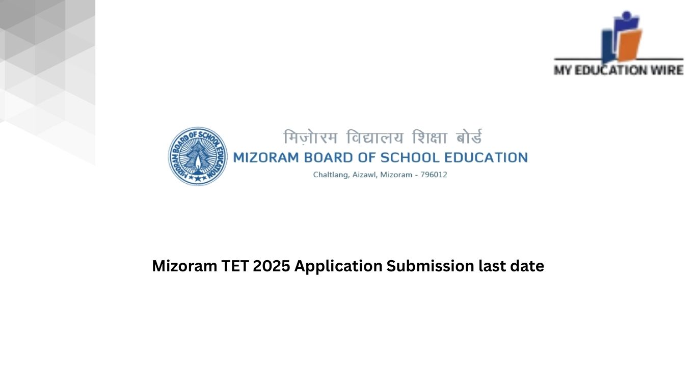 Mizoram TET 2025 Application Submission last date