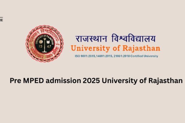 Pre MPED Admission 2025 University of Rajasthan Pre MPED admission 2025 University of Rajasthan