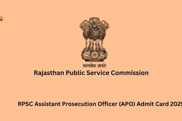RPSC Assistant Prosecution Officer (APO) Admit Card 2025