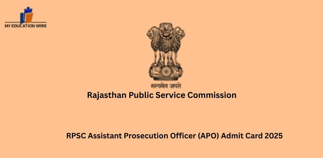 RPSC Assistant Prosecution Officer (APO) Admit Card 2025