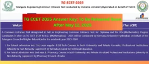 TG ECET 2025 Answer Key To Be Released Soon After May 12, 2025