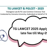TG LAWCET 2025 Apply with late fee till May-25