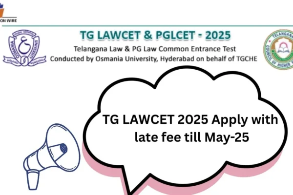 TG LAWCET 2025 Late Fee Application till May 25 TG LAWCET 2025 Apply with late fee till May-25