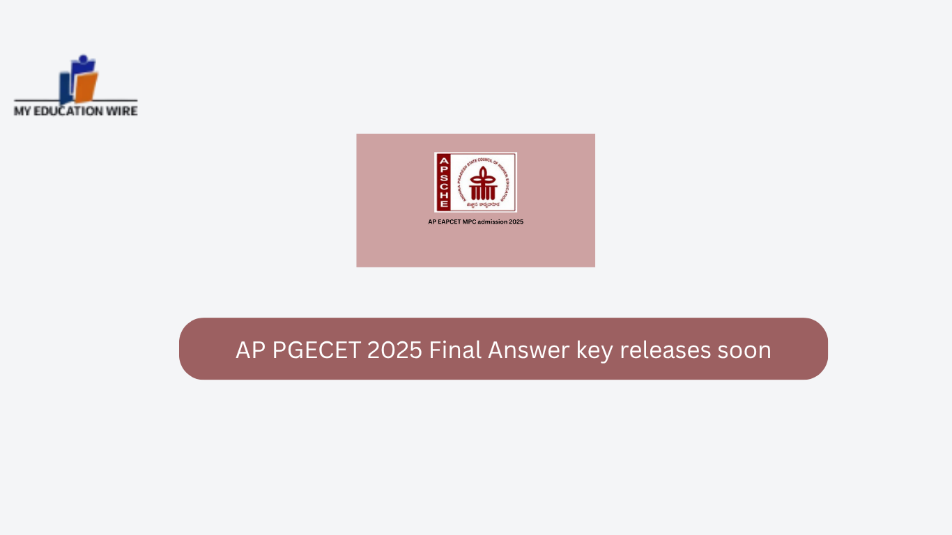 AP PGECET 2025 Final Answer key releases soon